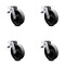 Service Caster 8 Inch Glass Filled Nylon Caster Set with Roller Bearings and Total Lock Brakes SCC-TTL30S820-GFNR-4 - alternate 5